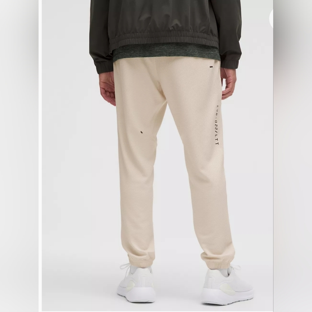 Lululemon Pants Mens Size Large White Opal Relaxed Fit Training Jogger Pull-On